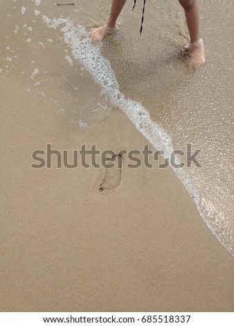 Image, Stock Photo Feet on the beach Beach