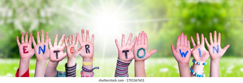 Children Hands Building Word Herzlich Willkommen Stock Photo (Edit Now ...