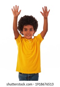 Children Hands Raised On White Stock Photo 1918676513 | Shutterstock