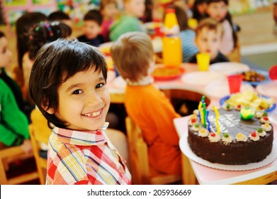 Children having fun at birthday party