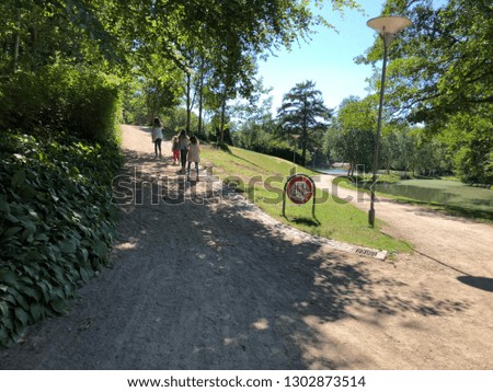 Similar – Zwei Menschen wandern auf einem Berg