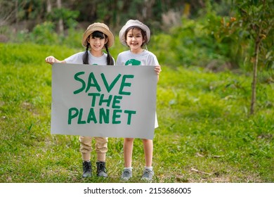 Children join as volunteers for reforestation, earth conservation activities to instill in children a sense of patience and sacrifice, doing good deeds and loving nature. - Shutterstock ID 2153686005