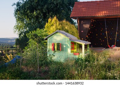 Children Kid House Playhouse Cabin In Garden