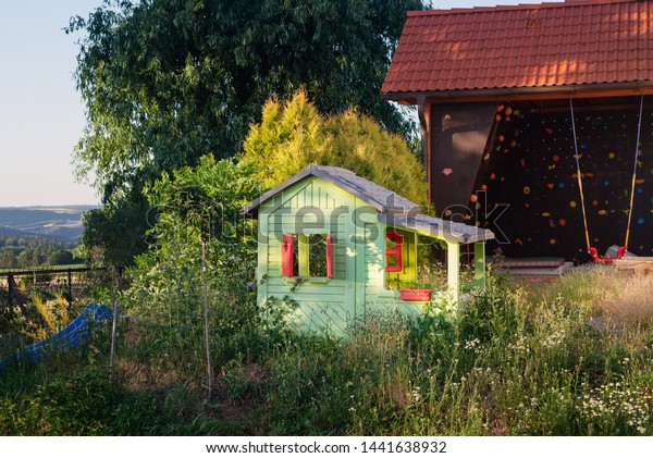 Children Kid House Playhouse Cabin Garden Stock Photo Edit Now