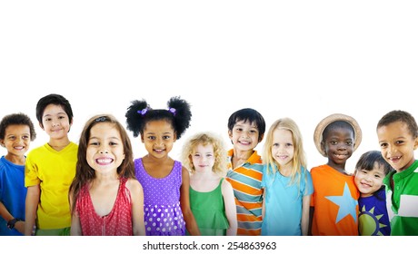 Children Kids Happines Multiethnic Group Cheerful Concept