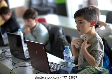 Children learn programming, Sofia, Bulgaria, March 22, 2014