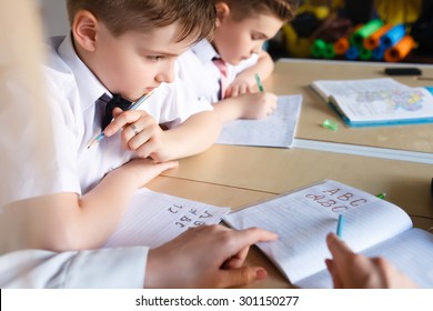 Children Learn In School. Training Students, Classroom