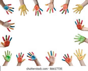 Children Painted Hands