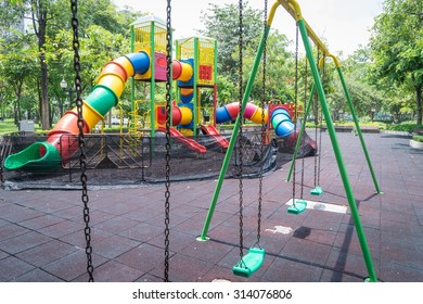 Children Playground in Bangkok Public Park