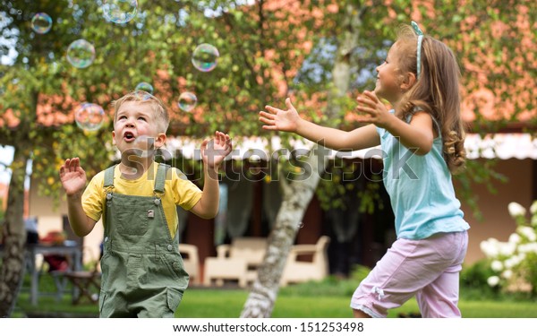 Children Playing Garden Stock Photo 151253498 | Shutterstock