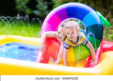 Children Playing Inflatable Baby Pool Kids Stock Photo 444694228 ...