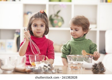 Children Playing Kitchen Learning How Bake Stock Photo 261382828 ...