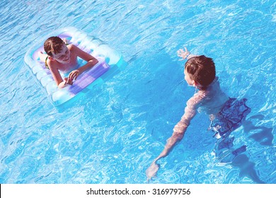 Children Playing Pool Stock Photo (Edit Now) 127345952
