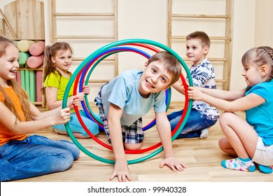 Children Playing In School Gym