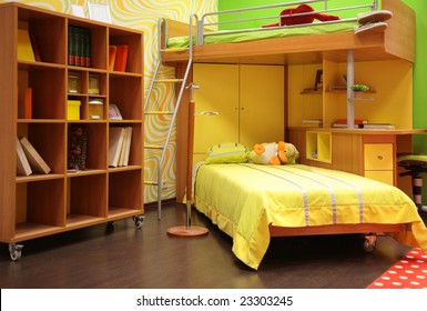 Children Room With Double Bed