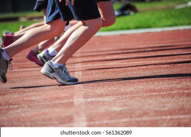 Children In A Running Race