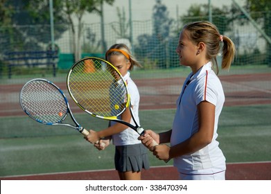 Children At School During A Dribble Of Tennis