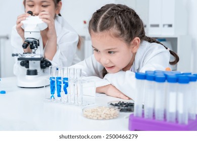 Children Scientist education scientific in laboratory. Medical child learning, Biotechnology, discover, imagine, executive function, kid, education, intelligence quotient, emotional quotient - Powered by Shutterstock