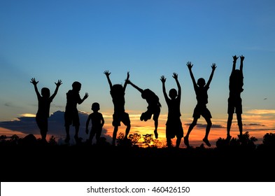 Children Silhouette Stock Photo 460426150 | Shutterstock