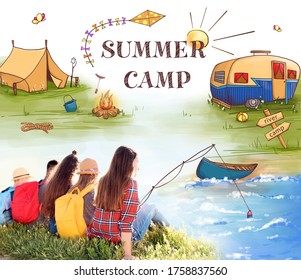 アウトドア キャンプ イラスト の写真素材 画像 写真 Shutterstock