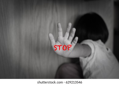 Children Violence And Abused Concept.