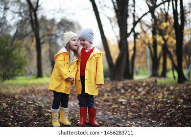 Children walk in the autumn park in the fall - Shutterstock ID 1456283711