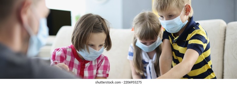 Children Wearing Face Mask, Virus Spread In Kindergarten, Covid Spread Prevention