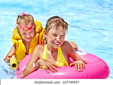 Children Wearing Life Jacket Swimming Pool Stock Photo 147749927 ...