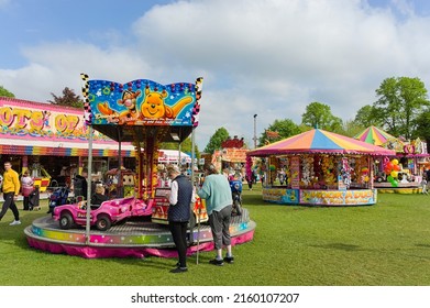 Childrens Amusement Rides Mayfair Park On Stock Photo 2160107207 ...