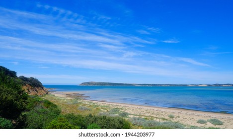 Childrens Beach Landscape View, Taken From Lions Park. On A Summer Afternoon, One Step Away To Philip Island, VIC, Australia