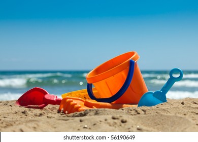 beach bucket and spade
