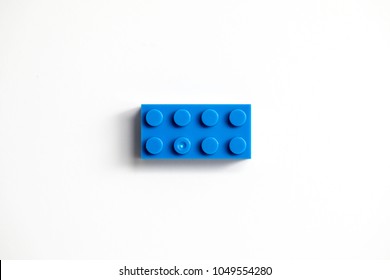 Childrens Building Blocks Similar To Legos, Blue