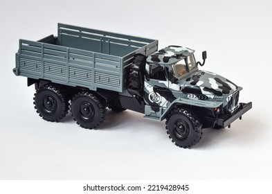 Children's Cargo Army Car On A White Background