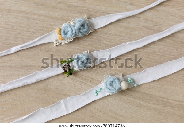 Childrens Christmas Costume Baby Headbands Christmas Stock Photo