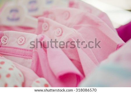 children's clothes in the store
