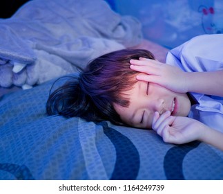 Children's Headache, Kid Sick, Child Sleep On Bed
