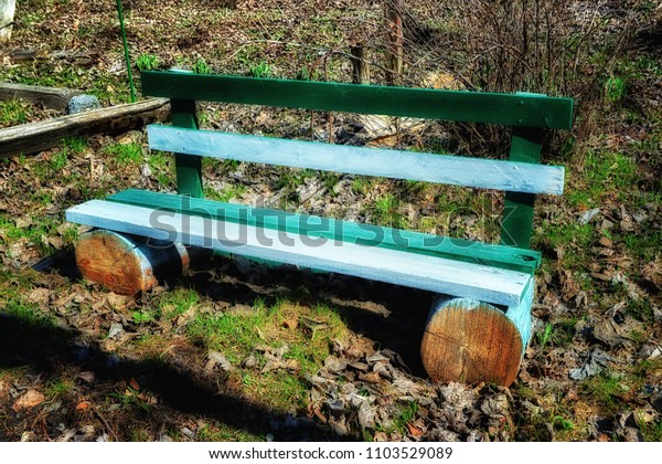 Childrens Homemade Bench Stock Image Download Now