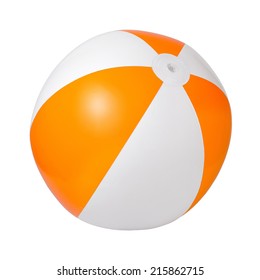 Children's inflatable ball. Insulated on white background