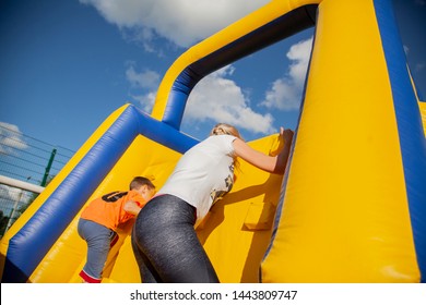 Children's Inflatable Obstacle Course. Entertainment For Adults And Children. Holidays For The Whole Family. Inflatable Trampolines.