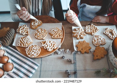 Children's master class on cooking and decorating Christmas cookies. - Powered by Shutterstock