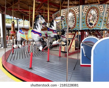 Children's Merry Go Round At Amusement Part