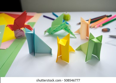 Origami Instructions Animals Images Stock Photos Vectors