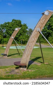 Children's Play Activities In Popular Morton Stanley Park, Redditch, Worcestershire. UK.