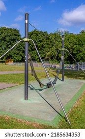 Children's Play Activities In Popular Morton Stanley Park, Redditch, Worcestershire. UK.