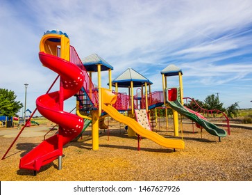Children's Playground Equipment With Multiple Slides