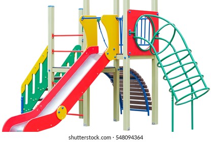 Childrens Playground On White Background Stock Photo 548094364