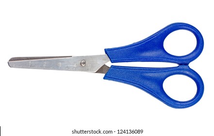 Children's Scissors Isolated On White Background