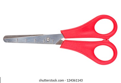 Children's Scissors Isolated On White Background