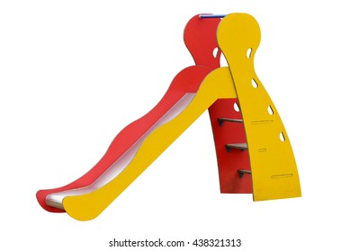 children's slide isolated on white background