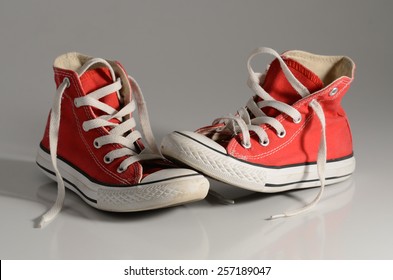 untied shoelaces